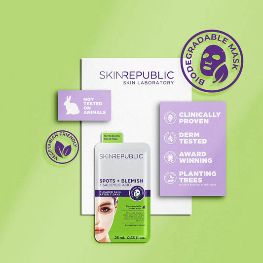 Skin Republic Spots + Blemish + Salicylic Acid Face Sheet Mask